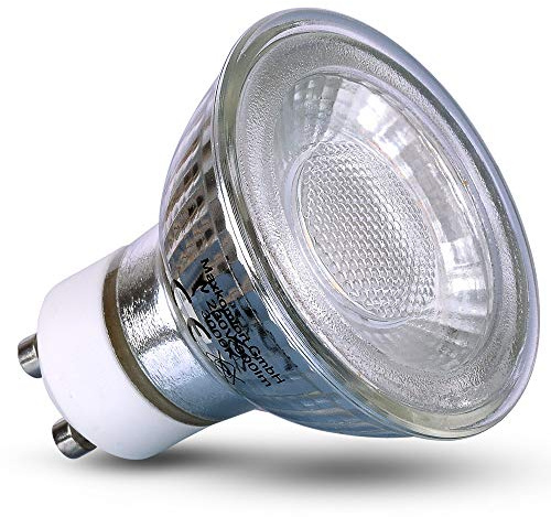 max K O M F O R T - 6x GU10 LED Leuchtmittel Premium Glas 7W Lampe Glühbirne neutralweiß 430 Lumen MR16 Ersatz Halogenlampe 38° Reflektor