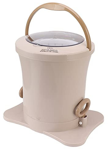 Focket Kompakter Wäschetrockner, 2500 U/min, Nicht Elektrisch, Manueller Mit Abnehmbarem Korb, Tragbar für Camping, Wohnungen, Wohnmobil (Aprikose)