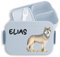 Kinder Bento Box Midi Lunchbox für Mepal Bentobox - Wolf Wolfsmotiv Raubtier Wölfe - 900 ml - Hellblau - brotdose jausenbox fächern maple personalierte take a break