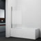Marwell Parete pieghevole per vasca da bagno Pulse 1 80 x 140 cm in vetro di sicurezza da 6 mm con profilo in alluminio