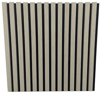 Akustikpaneele Holz in Eiche gewaschen - 3x quadratrische Wandpaneele 58x58x2,1 cm - Echtholzfurnier mit Filz - Holzpaneele Wandverkleidung zum Kleben oder Schrauben - einfache Montage