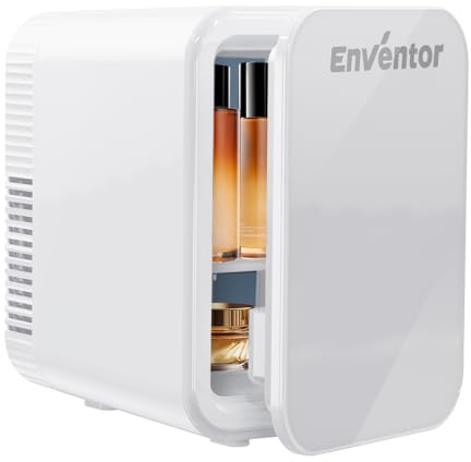 Enventor 4 l bärbart litet kylskåp (vit), minikylskåp med kyl- och värmefunktioner, 12 V/220 V, minikylskåp för sovrum, bil och hem