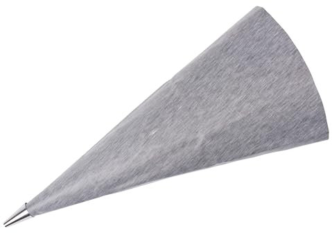 MIVOS Bolsa de masilla para juntas - Bolsa de mortero profesional con punta - punta de metal - Bolsa de juntas resistente al desgarro - Puntas reemplazables - Impermeable - Reutilizable - gris