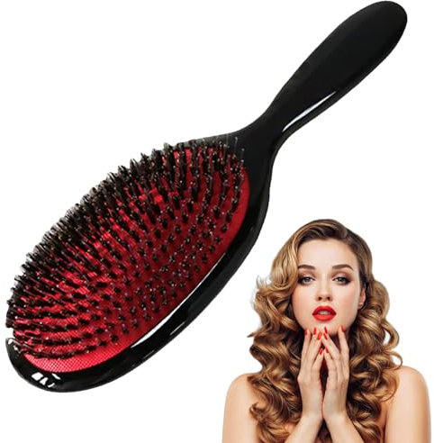 1pcs Paddle Hair Extension Brush Massage Hair Comb,Paddle Hairs Extension Brush,Scalp Massage Hairbrush with Oval Design,Anti-Static Detangle HairBrush,for Family,Salon,and Home Use(black)