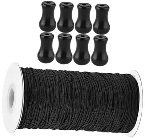 Mobestech Cordón para Persianas Lifet De Repuesto De Accesorios para Persianas Venecianas Incluye Perillas para Cordón y Enrollador para Reparación De Cortinas