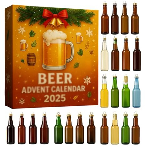 Calendrier De L'avent 2025 Pour Le Whisky Avec 24 Ornements Uniques Pour Le Whisky, Décoration à Suspendre Sur Le Thème Du Whisky Pour Arbre, Maison, Bar Et Cadeaux De Vacances 03