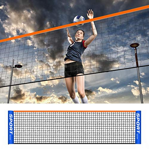 Tennis d'extérieur Portable pour Volley-Ball - Badminton - Tennis - Long Volley-Ball - Portable - Hauteur réglable - Filet d'entraînement - sans étagère