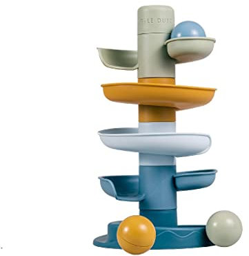 RUBO Toys Little Dutch 2007438 Marble Run with Rattle Balls Bath Toy Blue
