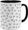OM3® witzige Kaffeetasse mit Penisse Pimmel Tasse Penis-Muster | Keramik Becher | 11oz 325ml | Rundumdruck | Schwarz