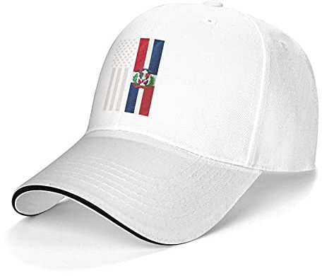 934 Herren Damen Basecap Usa-Flagge Der Dominikanischen Republik Distressed Basecap Vintage Visier Hut Verstellbar Trucker Kappe Für Draussen Sport Angeln
