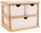FWEEK Holz Aufbewahrungsbox mit Schubladen, Schreibtisch Organizer, Make-Up Organizer Holz mit 3 Schubladen für Büro Zuhause Schule