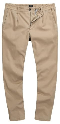 JP 1880 Hommes Grandes Tailles L-8XL Pantalon Chino FLEXNAMIC®, Taille élastique et Pinces, Coupe Straight Fit Tendance Beige 70 828721300-70