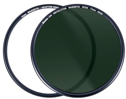 Kase Revolution Infrared IR720 Magnetic Shockproof Tempered Optical Glass Filter Incl Adapter 720hb 720nm No Camera Conversion Required (77mm)