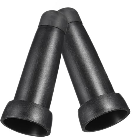 Hemobllo Ripara Ombrello Tappo Puntale Ombrellone in Gomma Nera, 2 Pezzi, per Ombrello a Manico e Ombrellone da Sole, Accessori Ricambio