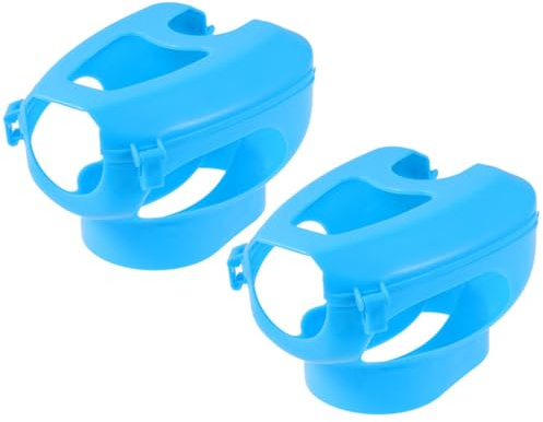 KHBUAB Herramienta Fija para Aves de Plástico, Soporte Práctico y Seguro para Alimentación y Cuidado de Aves, Paquete de 2 Unidades Azul