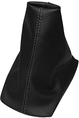 AERZETIX - Soufflet de levier de vitesse en simili cuir avec couture/surpiqûres couleurs variables (noir avec surpiqûres noires)