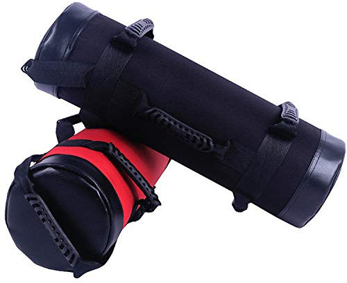 YZBBSH Power Bag Fitness Gewichtstasche Sandsäcke Mit 6 Griffen & Reißverschluss Hochleistungs Verstellbare Gewichtssack Sandbag 5KG - 30KG,Schwarz,20kg