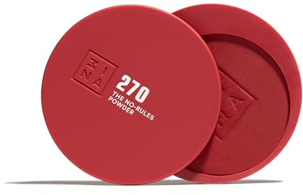 3INA MAKEUP - The No-Rules Powder 270 - Rojo oscuro - Polvo Compacto 3 en 1 Rojo oscuro Ojos Labios y Mejillas con Ácido Hialurónico y Ceramidas - Polvos Fórmula Ligera - Vegan - Cruelty Free