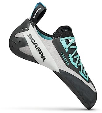 SCARPA Scarpette da Arrampicata Veloce Lace, LightGray-maledive, EU 38