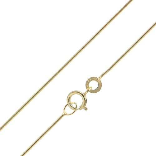 trendor Feine Schlangenkette 333 Gold Collierkette Breite 0,8 mm zauberhafter Halsschmuck für Frauen, modische Geschenkidee 15668-42 42 cm
