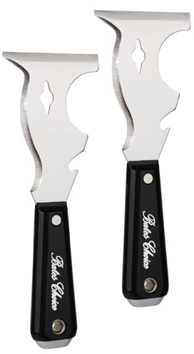 Bates- Paint Scraper, 10 in 1, 2 pcs, Metal Hammer End, Paint Scrapers for Wood, Putty Knife, Metal Scraper, Spackle Knife