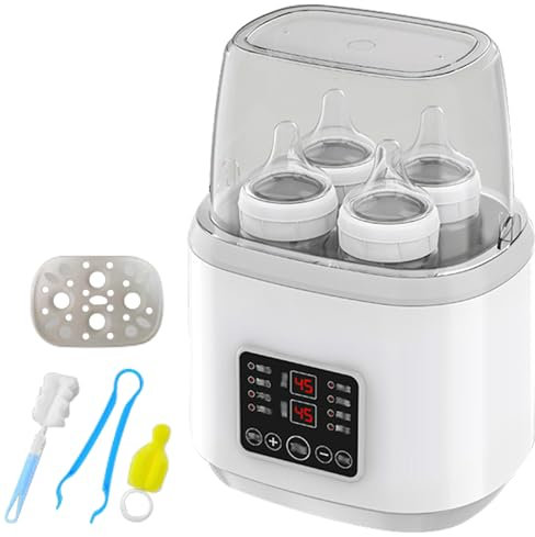 Flaschenwärmer Baby: 8-in-1 Sterilisator für Babyflaschen, Milchflaschenwärmer für Babys, Schnell-Flaschenwärmer, Fast Babykostwärmer & Abtauung, BPA-freier Babynahrungsheizung mit LCD-Display