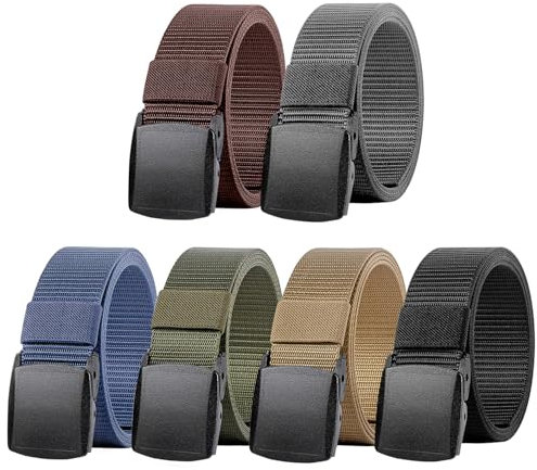 Ketoviss 6er Arbeitsgürtel, Unisex Nylon Canvas Gürtel für Herren und Damen, Verstellbarer Outdoor Gürtel Geeignet für Arbeit und Reisen