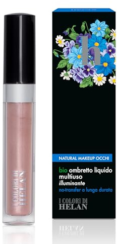 Helan I Colori di Helan - Ombretto Occhi Liquido Illuminante Multiuso Ideale come Blush Liquido, Terra Make Up Viso e Bronzer, Makeup no Transfer Lunga Durata, Ombretti Occhi Trucchi Donna Glow, 2,5ml