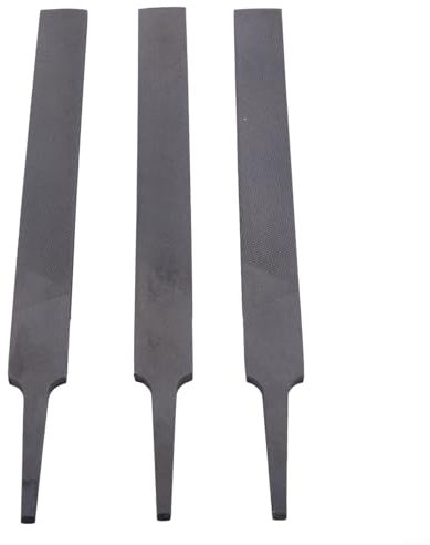 Lot de 3 limes plates en acier de 15,2 cm pour polir et poncer les pièces en bois et métal