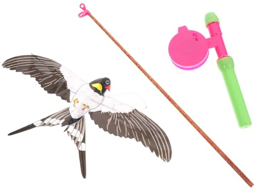 Yardwe Cometa Golondrina con Caña De Pescar para Niños Fácil De Volar Ligera 11.61X6.29X0.07In Ideal para Juegos Al Aire Libre Y Actividades Infantiles