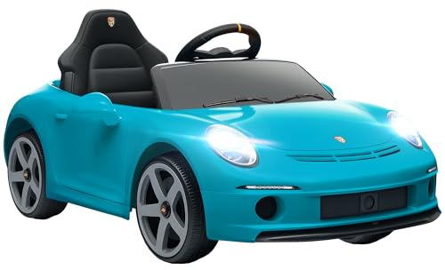 AIYAPLAY RUF GT Licensed Electric Car for Kids, 12V Kids Ride on Car with Suspension System, Remote Control, Music, Horn, USB, Slow Start and Safety Belt for 3-5 Years Old Boys and Girls, Blue