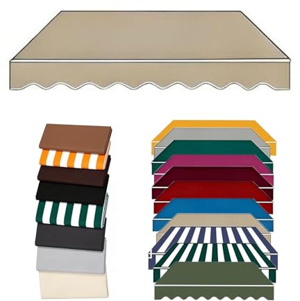 Tessuto Di Ricambio Per Tenda Da Sole Da Giardino Con Retrattile Manuale, Per Patio, Terrazzo, Esterno, Giardino Telo Di Ricambio Per Tenda Parasole Retrattile(H,11x8.2FT/330x250cm)