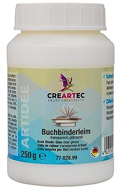 CREARTEC – bokbindningslim – glänsande – för reparation och restaurering av böcker – 250 g – tillverkad i Tyskland