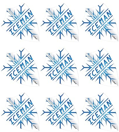RED DRAGON Hardcore Gerwyn Price Snowflake Freestyle Dart Flights- 3 Sets Per Pack (9 Dart Flights in Total)