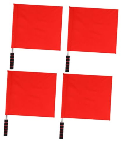 Toddmomy 4 Stück Rote Signalflagge Rasenfahnen Fußball-linienrichter-flaggen Kommandantenflagge Wehende Fahnen Für Den Fußballflagge Sportsignalflaggen Schutz Rostfreier Stahl Lieferungen