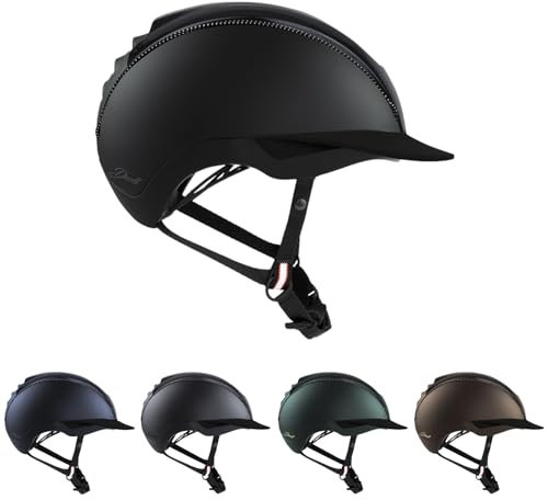 RL24 - Reithelm Duell von Casco inkl. Schutzbeutel | Reitkappe Damen, Herren & Kinder | verbesserte Belüftung & ergonomisch Perfekter Sitz | Reiterhelm in Schwarz in Größe M (55-57cm)