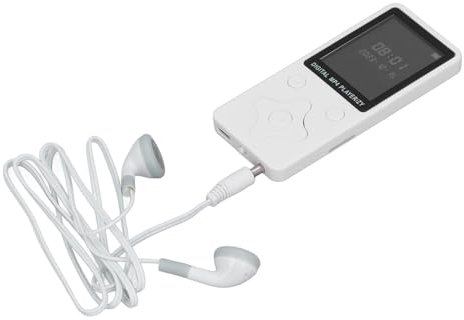 Lettore MP3 da 64 GB, Lettore Musicale Bluetooth Portatile con Schermo da 1,8 Pollici con Video, FM, E-book, Visualizzatore di Foto, Cuffie, Lettore MP4 HiFi Lossless, Supporta