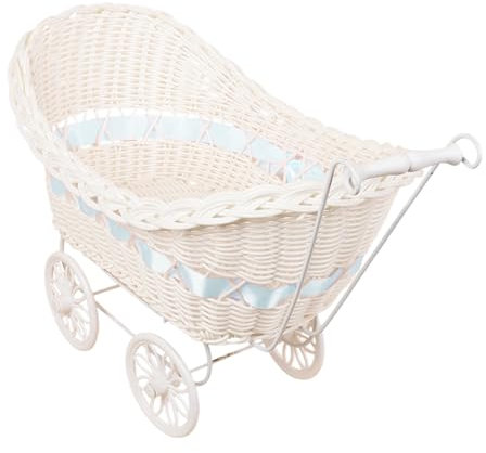 Baby Vagn Center, Vävd Förvaring Shoppingkorg - Handgjord Flicka Korg, Estetiska Lätta Förvaringsbehållare för Heminredning, SA