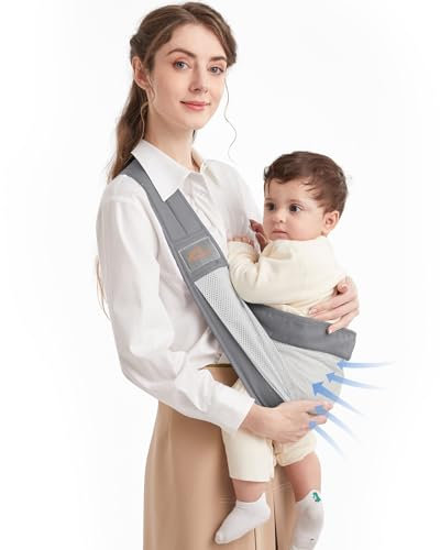 Tragetuch Baby, Mumgaroo Babytrage Neugeborene ab Geburt, On the Go Multifunktionale, für Babys von 0 bis 36 Monaten, Kleinkinder bis 15kg