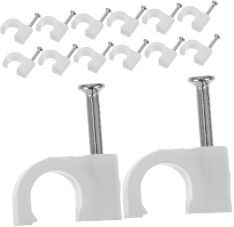 Mipcase 100piezas Clips Para Cables Grapas Para Cables Ethernet Rápido y Fácil