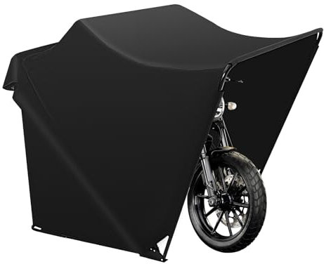 vattentätt motorcykel-tältgarage, hopfällbart garage, tältskydd, universellt fällskydd, motorcykel garage skyddspresenning