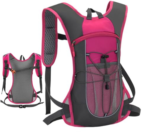 Mochila para Correr, Mochila para Bicicletas - Mochilas de hidratación de Senderismo,Accesorios de recreación al Aire Libre Transpirables con Tiras Reflectantes para Alpinismo al Aire Libre
