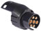 Shinekoo Adaptateur de remorquage 7 broches vers 13 broches, convertisseur de prise pour remorque, caravane, adaptateur de prise 7 broches vers 13 broches