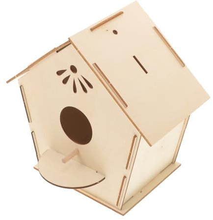 TOYANDONA DIY Holz Vogelhaus Bausatz für Unbemalt Kreatives Bastelset aus Holz Bemalen und Gestalten für Mädchen und Jungen Fördert die Fantasie und Kreativität