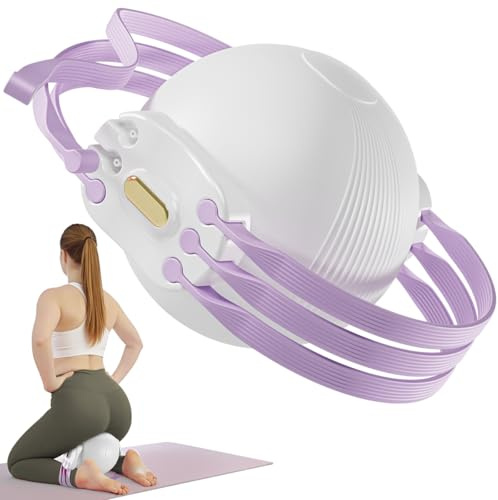 Entrenador de Muslos 10-120 LB, Inflable y Ajustable para Suelo pélvico, portátil, Mujer y Hombre, rehabilitación posparto – Violeta
