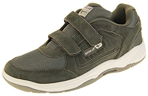 Gola Ama202 Belmont Véritable Cuir Suédé Baskets Scratch Hommes Chaussures Larges Gris EU 44