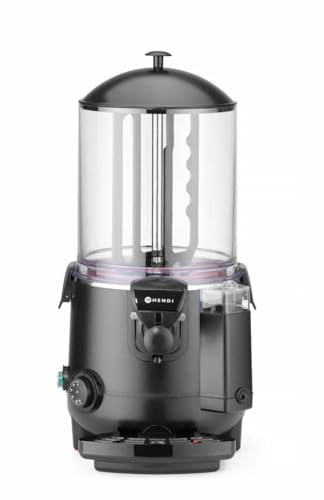HENDI Schokoladenspender, für heiße Schokolade, tropffreier Zapfhahn, Tropfschale, Heißschokoladenspender, Kakaospender, Kakaodispenser 10L, 230V/1006W, 410x280x(H)580mm, Edelstahl, PC