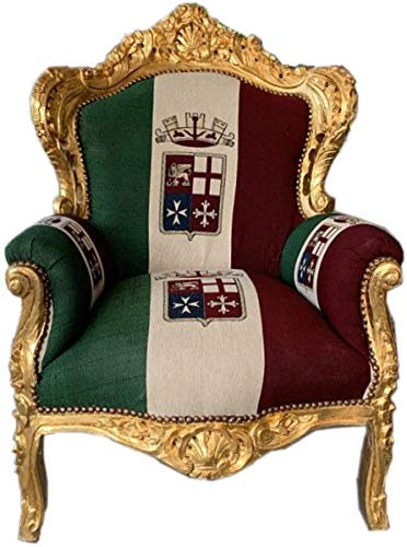 Casa Padrino Sillón Barroco 'King' Italia/Oro - Muebles de Estilo Antiguo