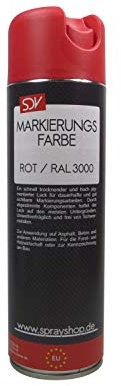 SDV Chemie Markierungsfarbe Rot 6x 500ml Farbspray Markierspray Markierungsspray Forstspray Forstfarbe Markierungsspray