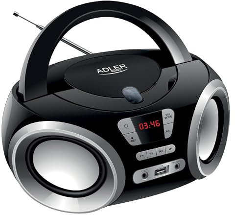 Adler AD 1181 Lecteur/Platine Boombox (Noir)